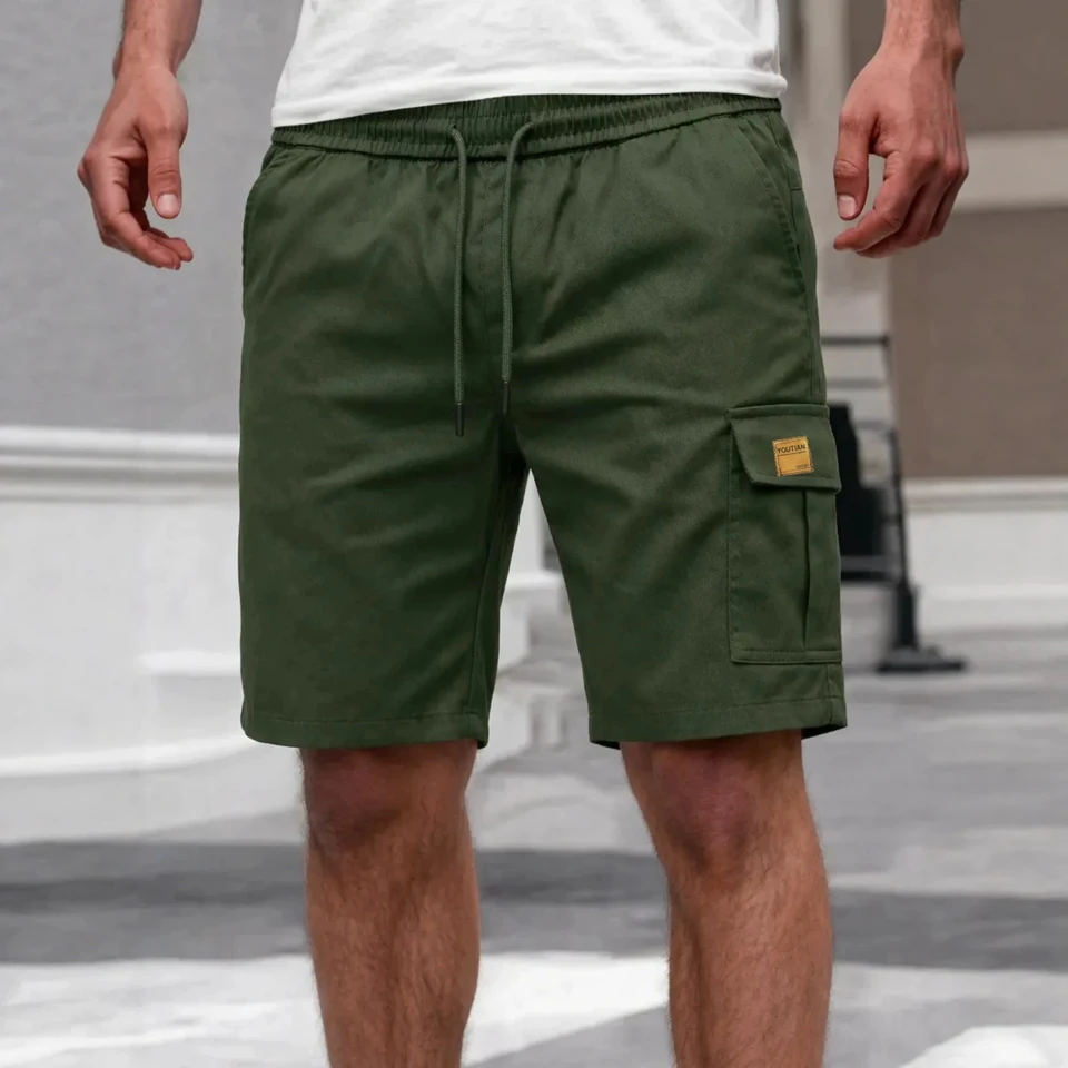 Summer Men's Casual Sports Outdoor Training Workwear Multi-Pocket Shorts