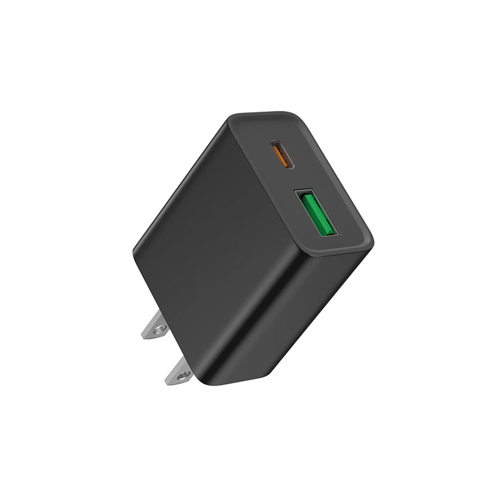 شاحن سريع للهواتف المحمولة، رأس شحن USB، شاحن حائط ثنائي المنافذ من النوع C، شحن سريع 20 واط