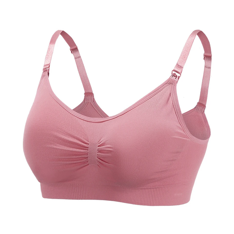 Seamless Maternity Nursing Bra Women's Anti-Sagging Push-Up Postpartum Breastfeeding Pre-Pregnancy Open Button Large Size Bra