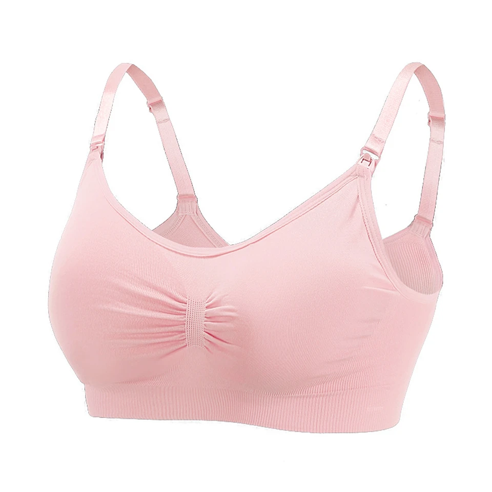 Seamless Maternity Nursing Bra Women's Anti-Sagging Push-Up Postpartum Breastfeeding Pre-Pregnancy Open Button Large Size Bra
