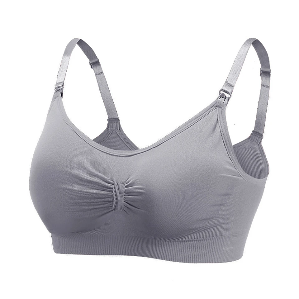 Seamless Maternity Nursing Bra Women's Anti-Sagging Push-Up Postpartum Breastfeeding Pre-Pregnancy Open Button Large Size Bra