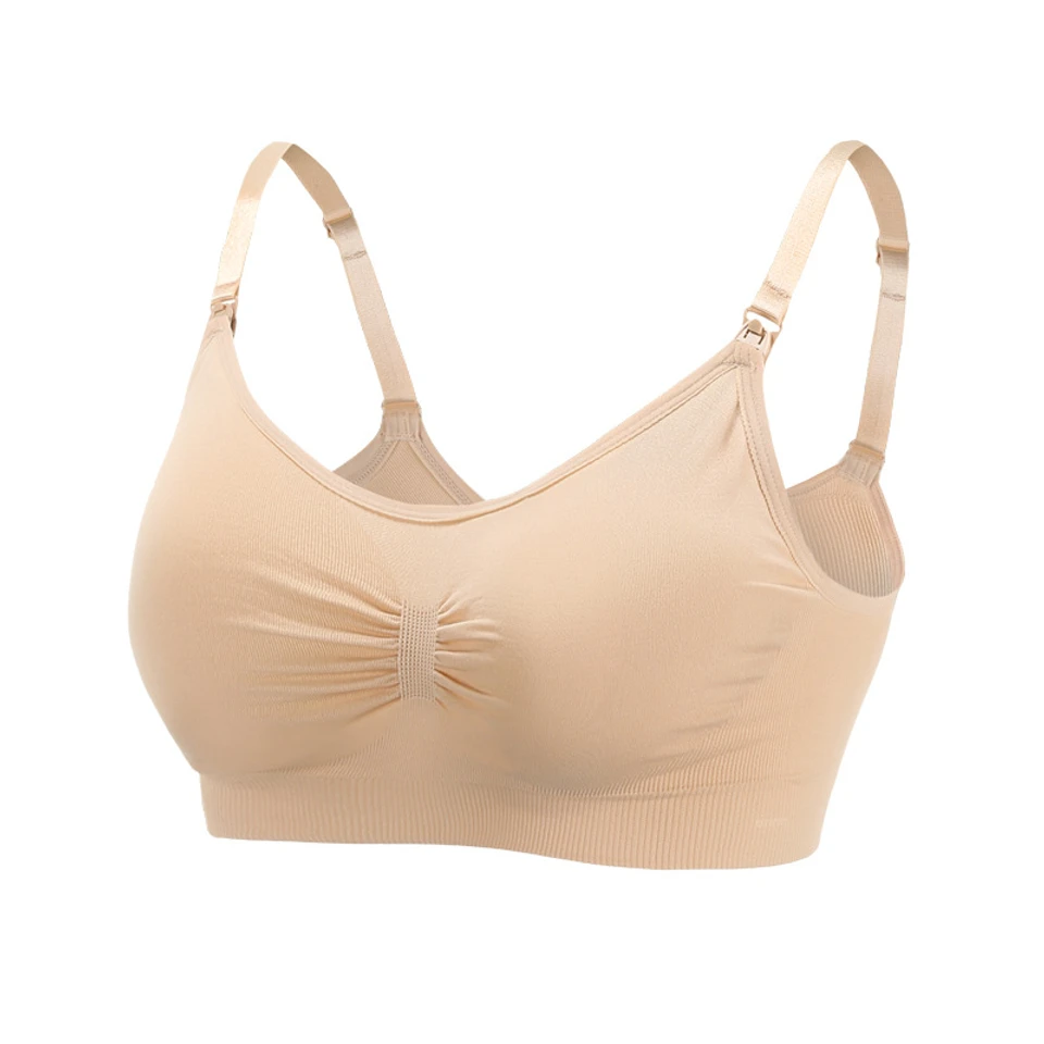 Seamless Maternity Nursing Bra Women's Anti-Sagging Push-Up Postpartum Breastfeeding Pre-Pregnancy Open Button Large Size Bra