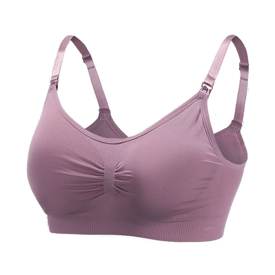 Seamless Maternity Nursing Bra Women's Anti-Sagging Push-Up Postpartum Breastfeeding Pre-Pregnancy Open Button Large Size Bra