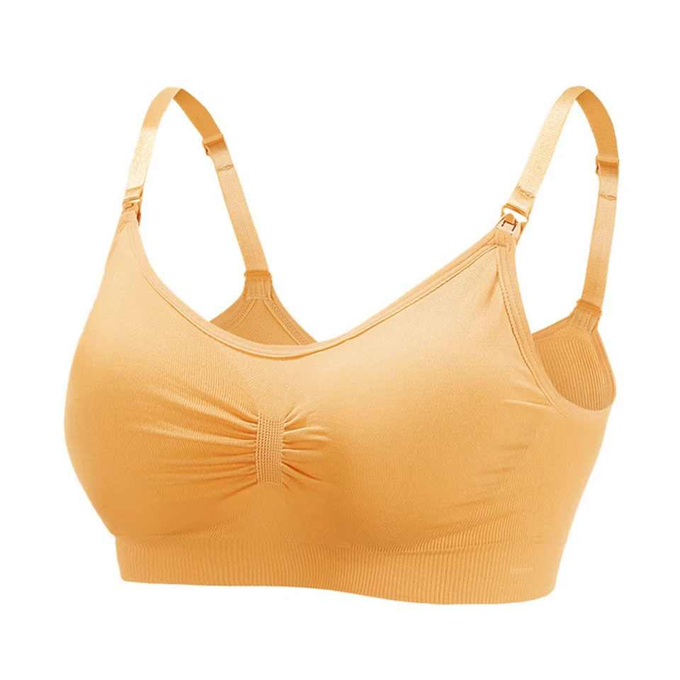 Seamless Maternity Nursing Bra Women's Anti-Sagging Push-Up Postpartum Breastfeeding Pre-Pregnancy Open Button Large Size Bra