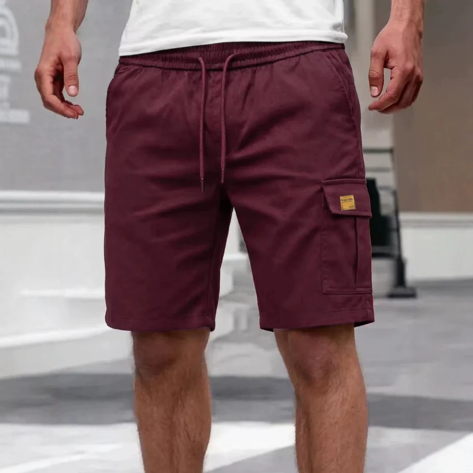 Summer Men's Casual Sports Outdoor Training Workwear Multi-Pocket Shorts