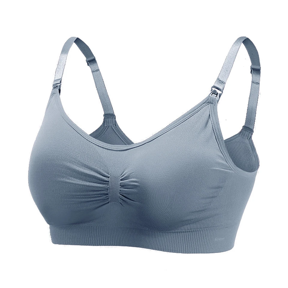 Seamless Maternity Nursing Bra Women's Anti-Sagging Push-Up Postpartum Breastfeeding Pre-Pregnancy Open Button Large Size Bra