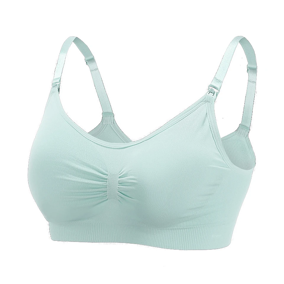 Seamless Maternity Nursing Bra Women's Anti-Sagging Push-Up Postpartum Breastfeeding Pre-Pregnancy Open Button Large Size Bra