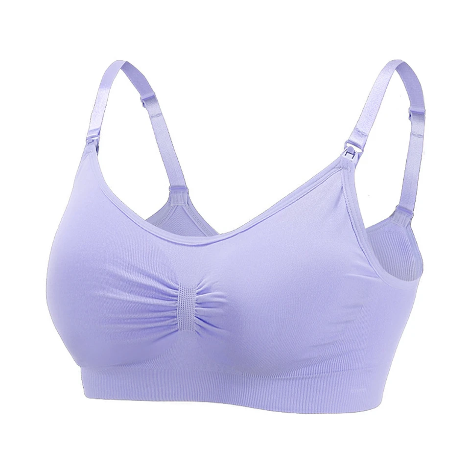 Seamless Maternity Nursing Bra Women's Anti-Sagging Push-Up Postpartum Breastfeeding Pre-Pregnancy Open Button Large Size Bra