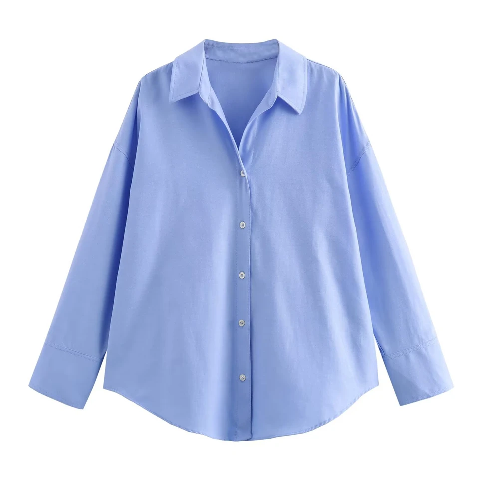 2026 Spring and Summer New Striped Long-Sleeve Shirt for Women, Loose and Versatile, Suitable for Commuting, Stylish Blouse Top