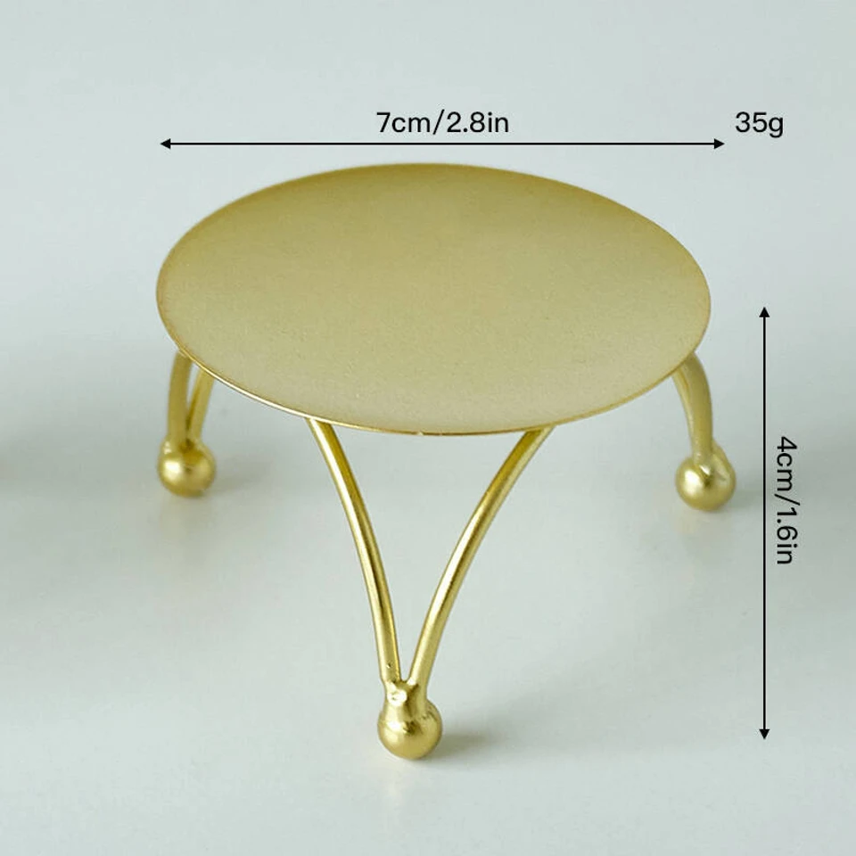 European-Style Metal Candle Holder Base Aromatherapy Tray Home Decoration Ornament High-End Iron Art Candle Hold