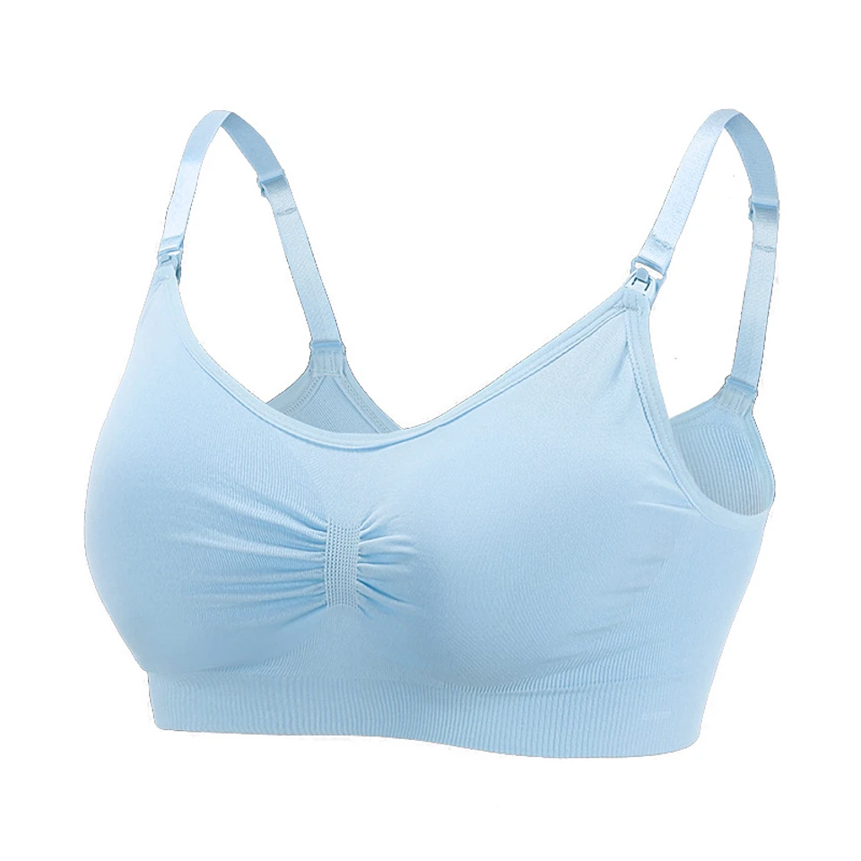 Seamless Maternity Nursing Bra Women's Anti-Sagging Push-Up Postpartum Breastfeeding Pre-Pregnancy Open Button Large Size Bra