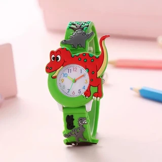 Children's Watch Dinosaur Boys Girls Toddler Silicone Quartz Digital Cute Cartoon Colorful Watch