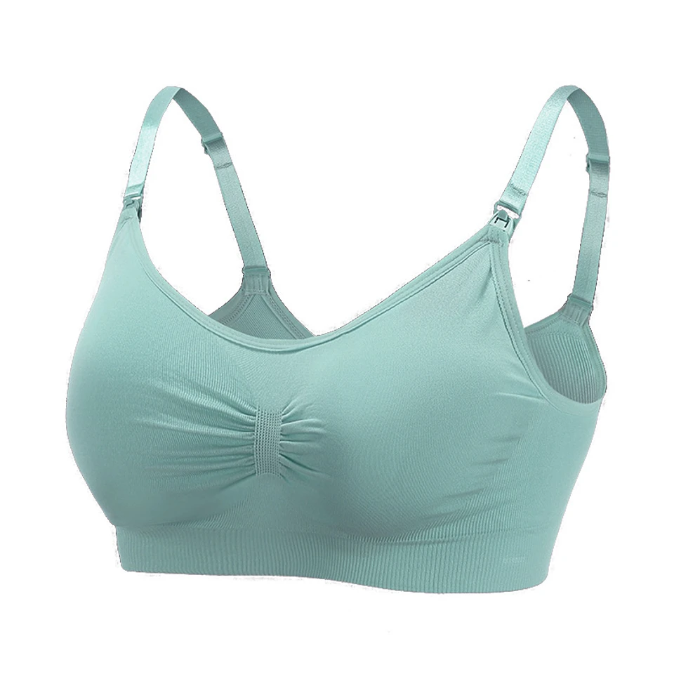 Seamless Maternity Nursing Bra Women's Anti-Sagging Push-Up Postpartum Breastfeeding Pre-Pregnancy Open Button Large Size Bra