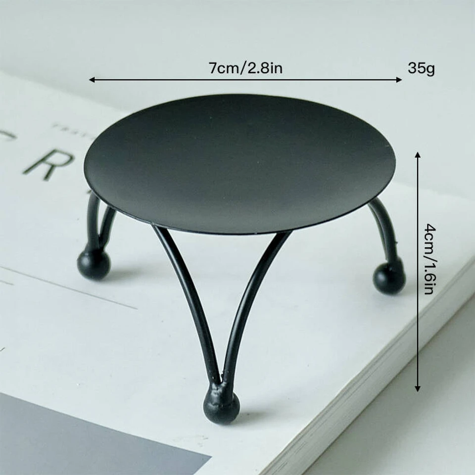 European-Style Metal Candle Holder Base Aromatherapy Tray Home Decoration Ornament High-End Iron Art Candle Hold