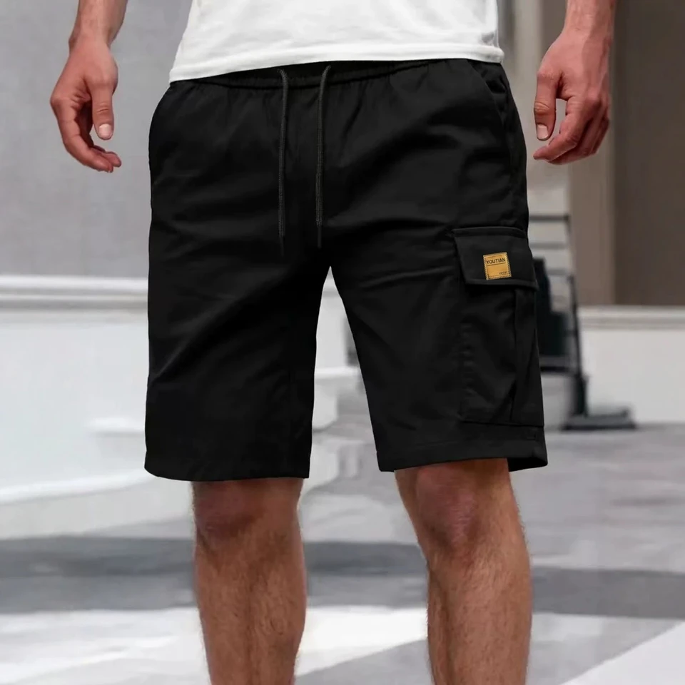 Summer Men's Casual Sports Outdoor Training Workwear Multi-Pocket Shorts